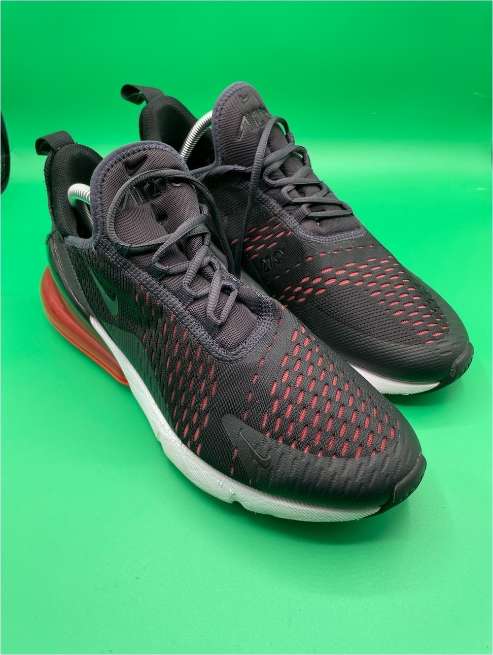 Nike Air Max 270 Black and Habanero Red